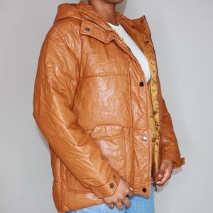 Tan puffer jacket